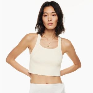 Aritzia Wilfred Cayenne Top - Cream / Light Birch - Small